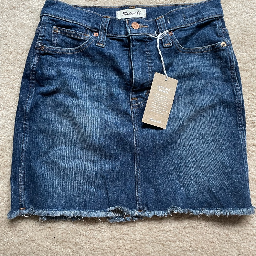 Madewell denim high waisted skirt